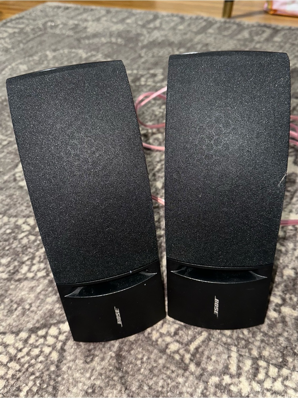 Bose 161 Bookshelf Speakers Black Wired Home Theater Stereo Pair Audio